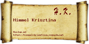 Himmel Krisztina névjegykártya